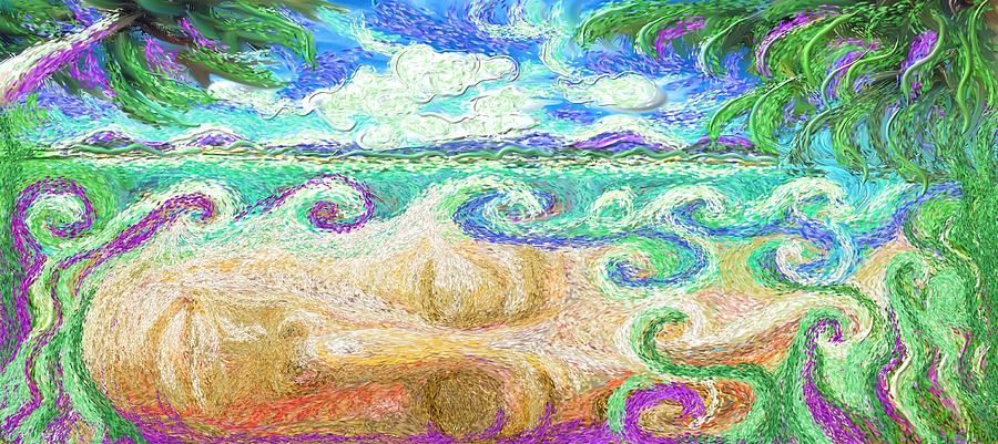Dream Beach Painting by Hidden  Mountain
