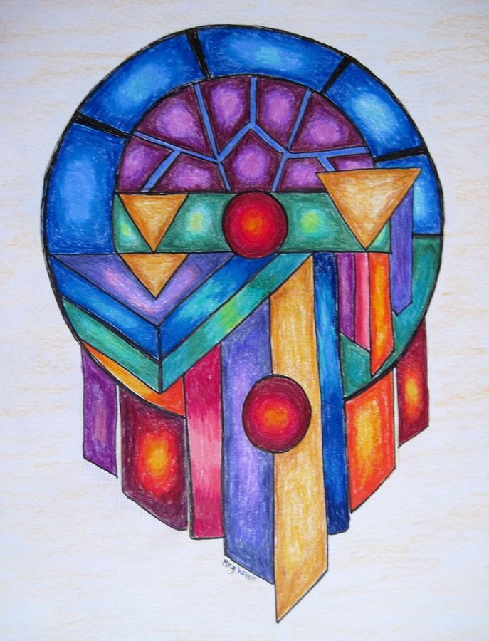 Dream catcher abstract Drawing by Megan Walsh