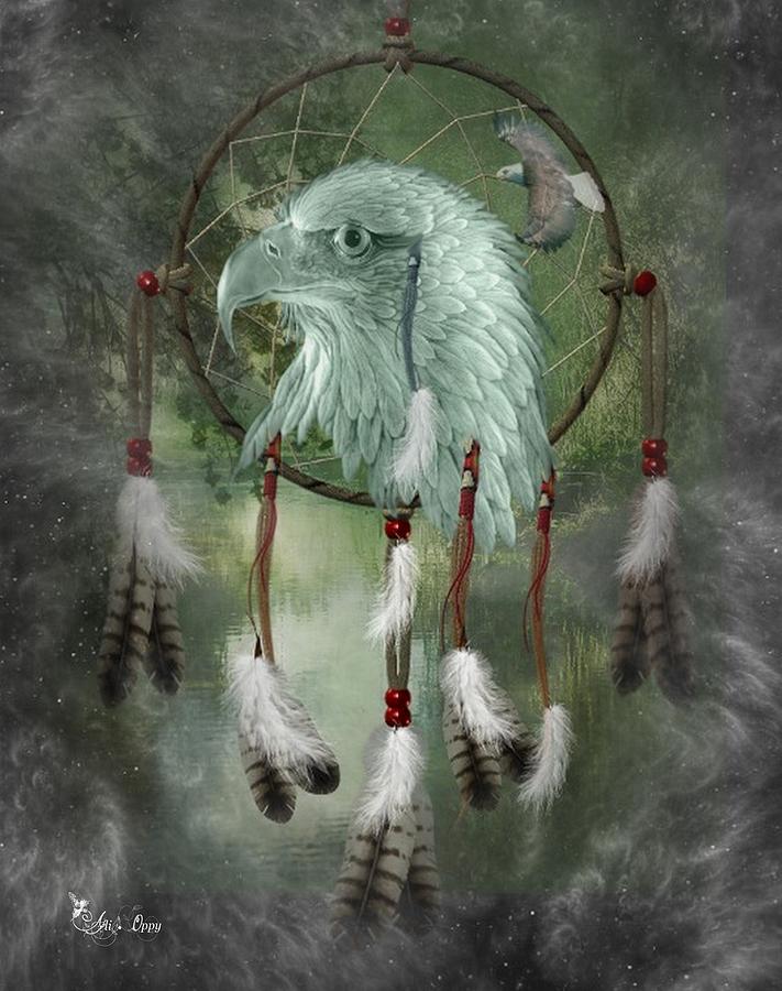 Dream Catcher Eagle Digital Art by Ali Oppy