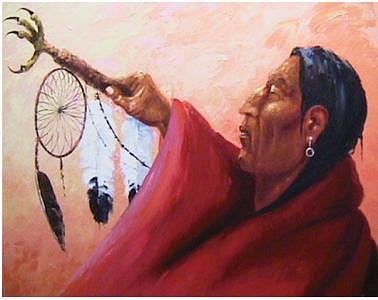 Native American Painting - Dream Catcher by Gordon Sage Native American Painting - Dream Catcher by Gordon Sage