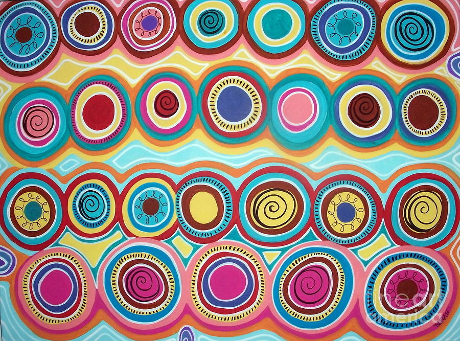 Abstract Painting - Dream Circles by Karla Gerard