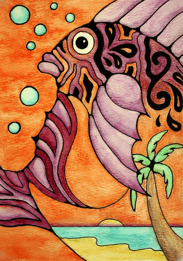 Dream Fish Painting by WIlliam Gushue - Pixels