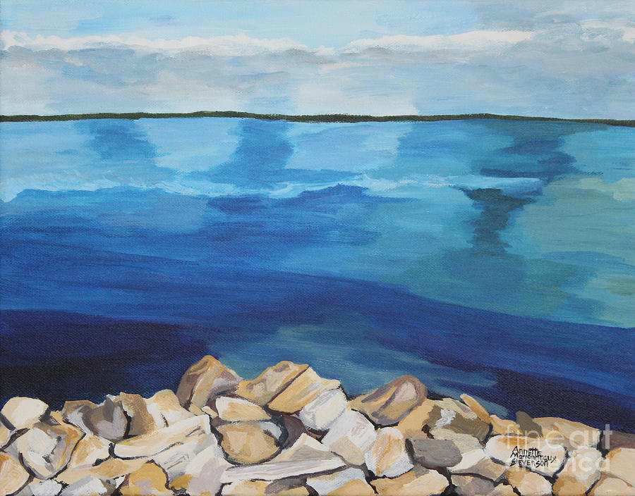 Dream Lake Painting by Annette M Stevenson