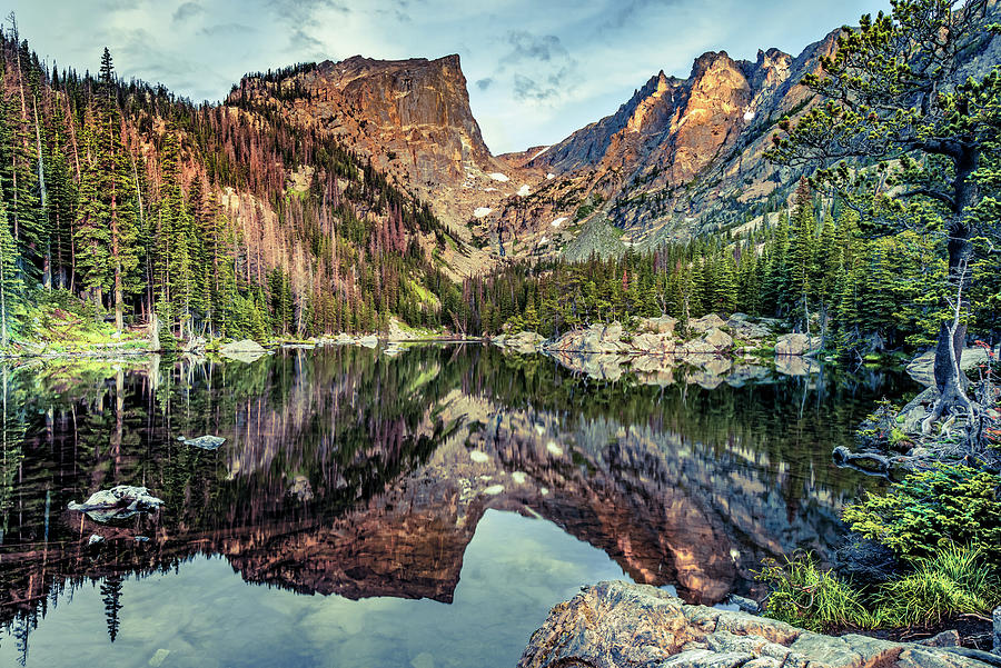 Dream Lake Reflections And Rocky Mountain National Park Landscape Photograph by Gregory Ballos