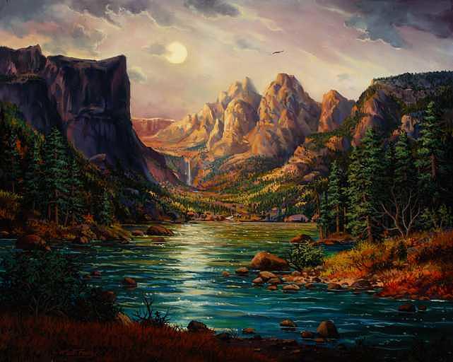 Dream Lake Painting by W Scott Fenton Dream Lake Painting by W Scott Fenton