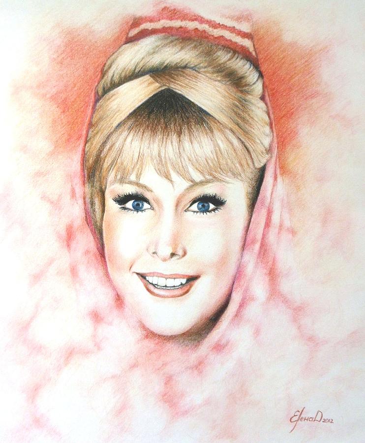Fantasy Drawing - Dream of Jeannie by Yelena Day