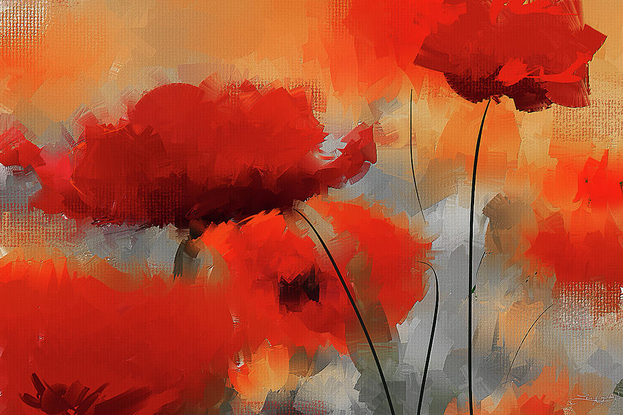 Dream Of Poppies II Painting by Lourry Legarde