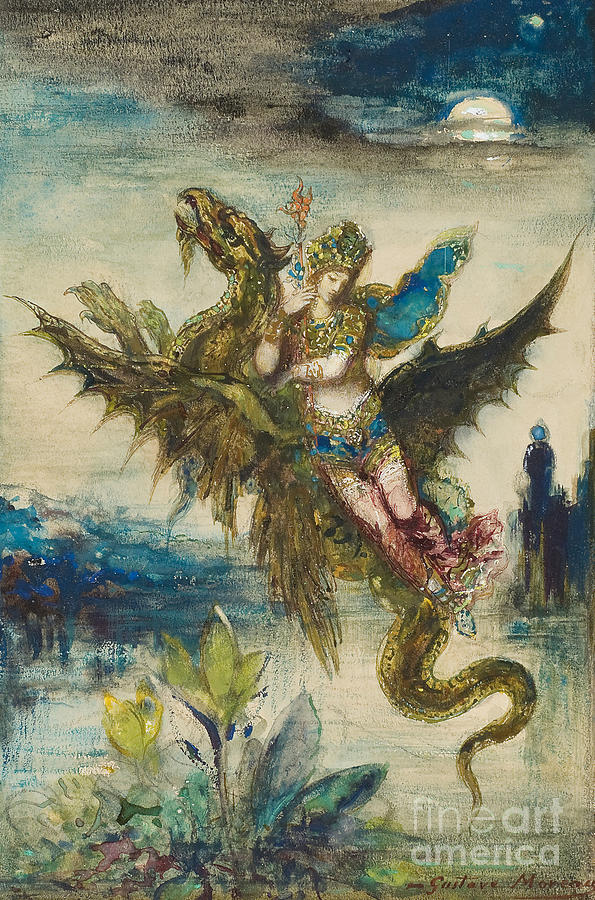 Magic Painting - Dream of the Orient or The Peri by Gustave Moreau