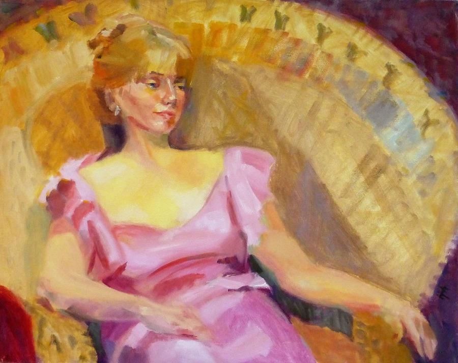 Woman Painting - Dream or Memory by Irena Jablonski Woman Painting - Dream or Memory by Irena Jablonski