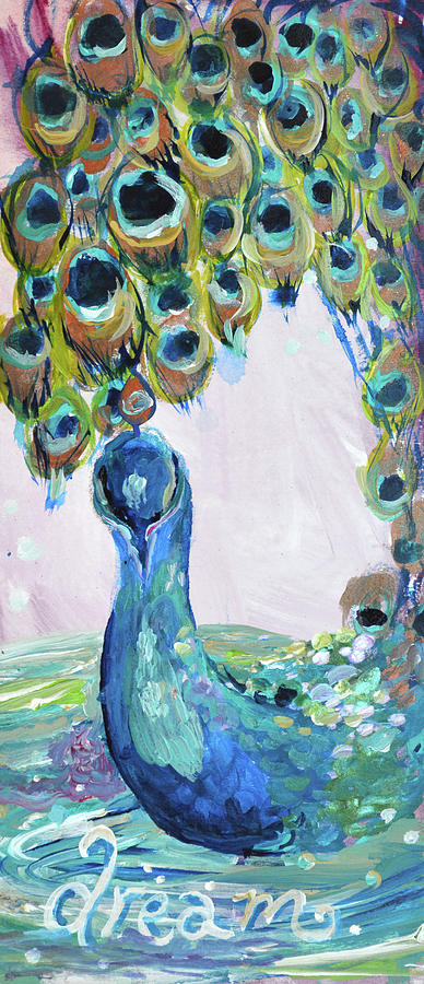 Dream Peacock Smiles Painting by Ashleigh Dyan Bayer