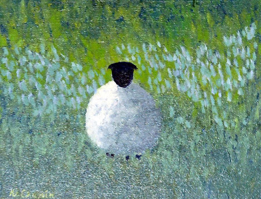 Claude Monet Painting - Dream Sheep by Elaine Cummins