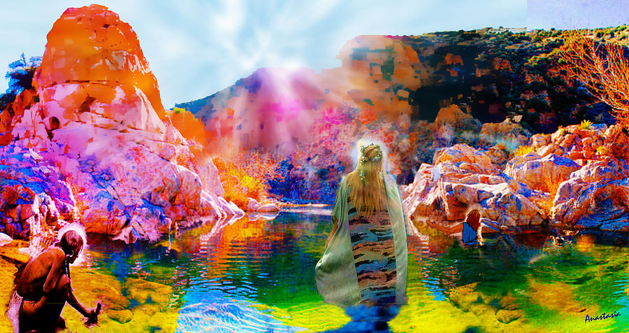 Dream Worship at the Holy Spring Digital Art by Anastasia Savage Ealy