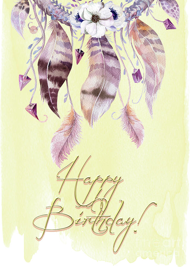 Dreamcatcher and Feathers BD Card Photograph by Pam  Holdsworth