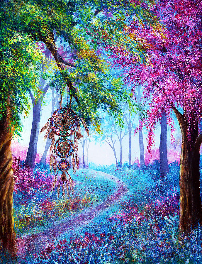 Nature Painting - Dreamcatcher by Ann Marie Bone