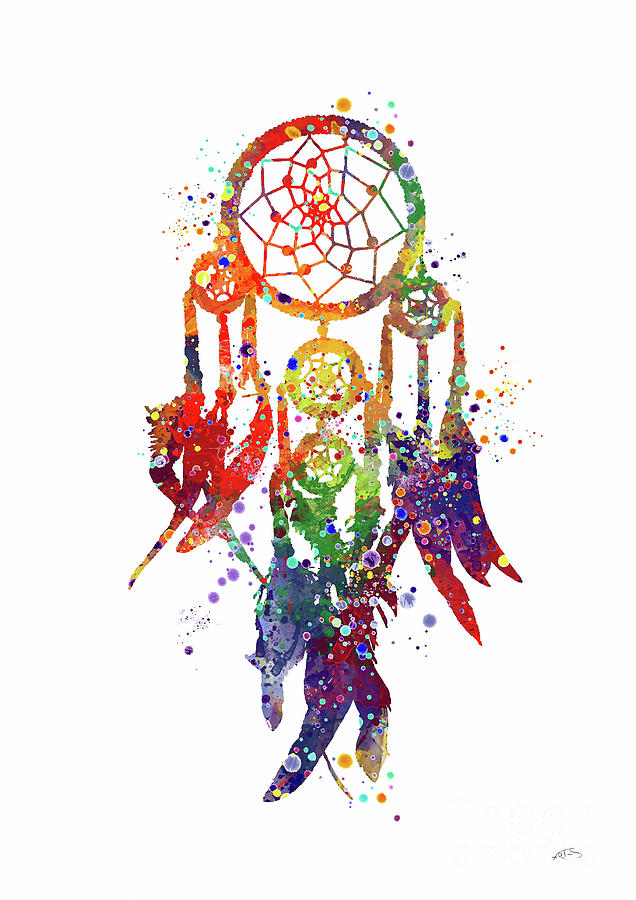 Download Dreamcatcher Print Rainbow Boho Poster Watercolor Dreamcatcher Poster Blue Purple Wall Art ...