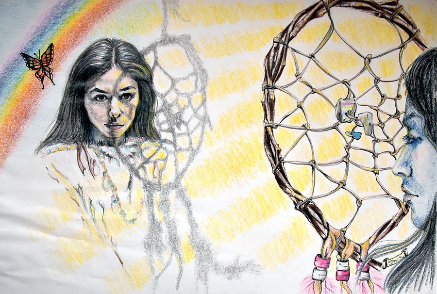 Dreamcatcher Drawing by Susan Moore