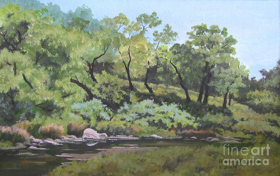 Nature Painting - Dreaming By The Creek by Diane Ellingham