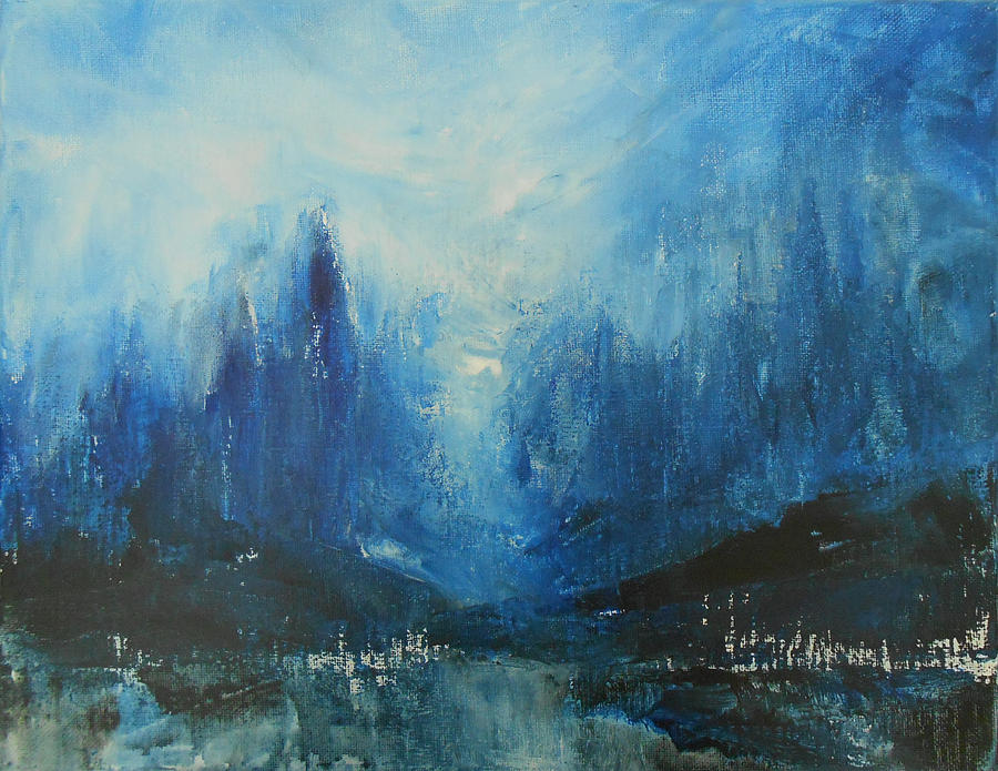 Abstract Painting - Dreaming Dreams - Blue by Jane See