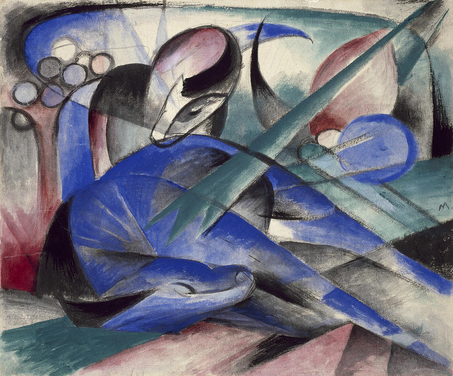 Dreaming Horse Painting by Franz Marc