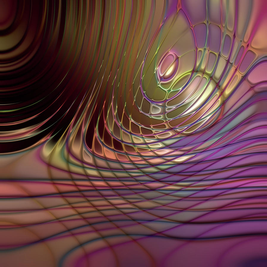 Magenta Abstract Digital Art - Dreaming In Flowing Color by Georgiana Romanovna