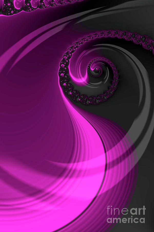 Abstract Digital Art - Dreaming In Purple by Steve Purnell