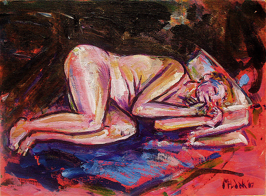 Nude Painting - Dreaming by Michael Hudak Nude Painting - Dreaming by Michael Hudak