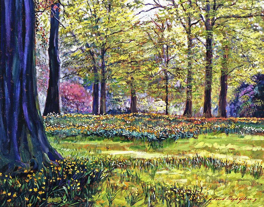 Garden Painting - Dreaming of April by David Lloyd Glover