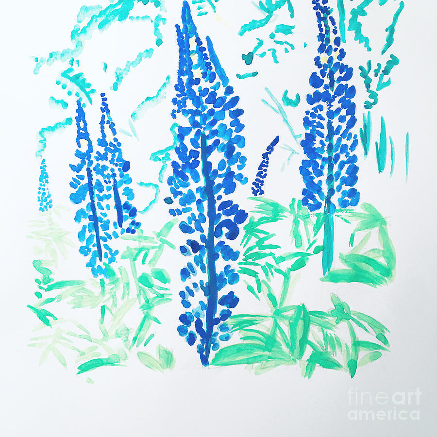 Dreaming of Bluebonnets  Painting by Christine Tyler