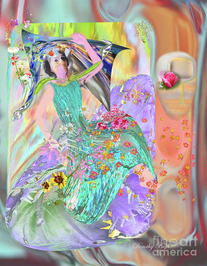 Dreaming of Flowers Digital Art by Dorothy Pugh