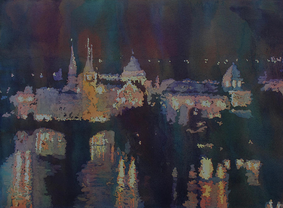 Bridge Painting - Dreaming of Prague by Jenny Armitage