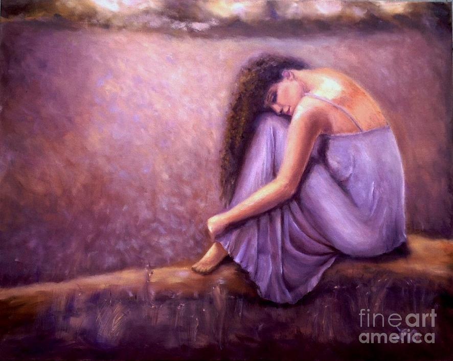 Woman Painting - Dreaming by Osborne Lorlinda