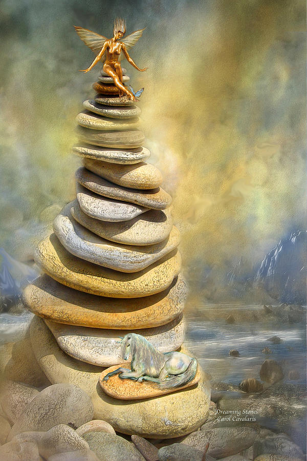 Dreaming Stones Mixed Media by Carol Cavalaris Dreaming Stones Mixed Media by Carol Cavalaris