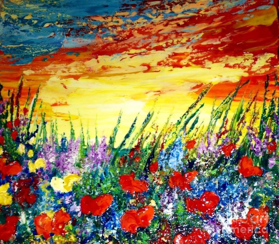 Sunset Painting - Dreamland by Teresa Wegrzyn