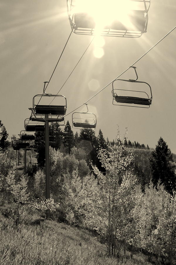 Follow The Light To The Chair Lift Photograph by Fiona Kennard