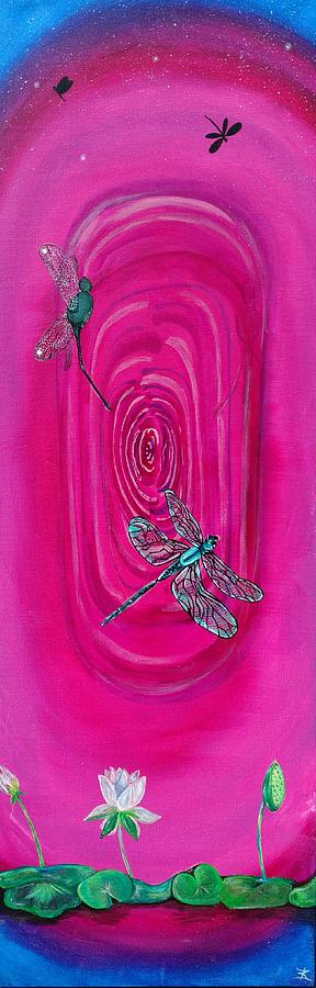 Flower Painting - Dreams in Dragonflies by Kara Main