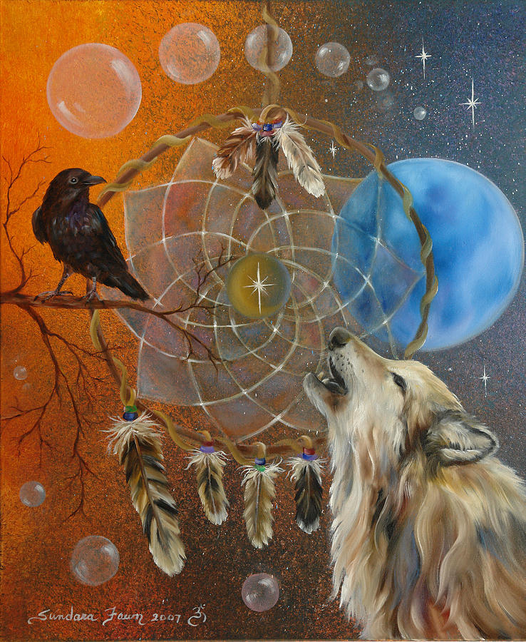 Crow Painting - Dreams Made Easy by Sundara Fawn