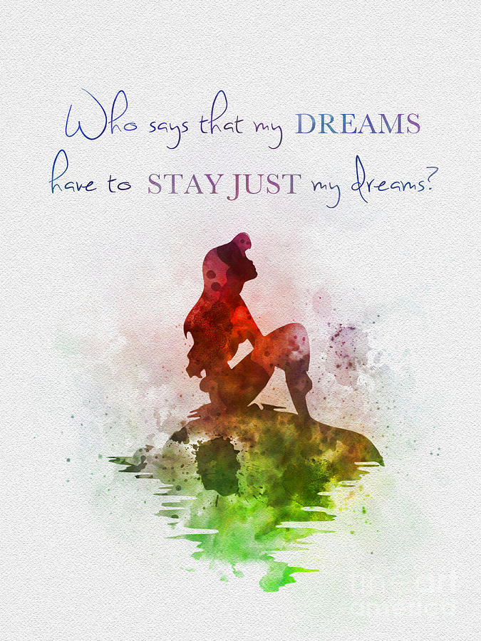 The Little Mermaid Mixed Media - Dreams by My Inspiration