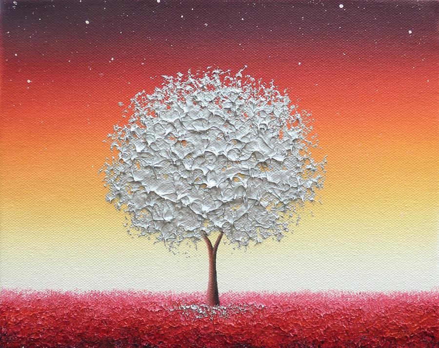 Silver Tree Painting - Dreams to Wander by Rachel Bingaman
