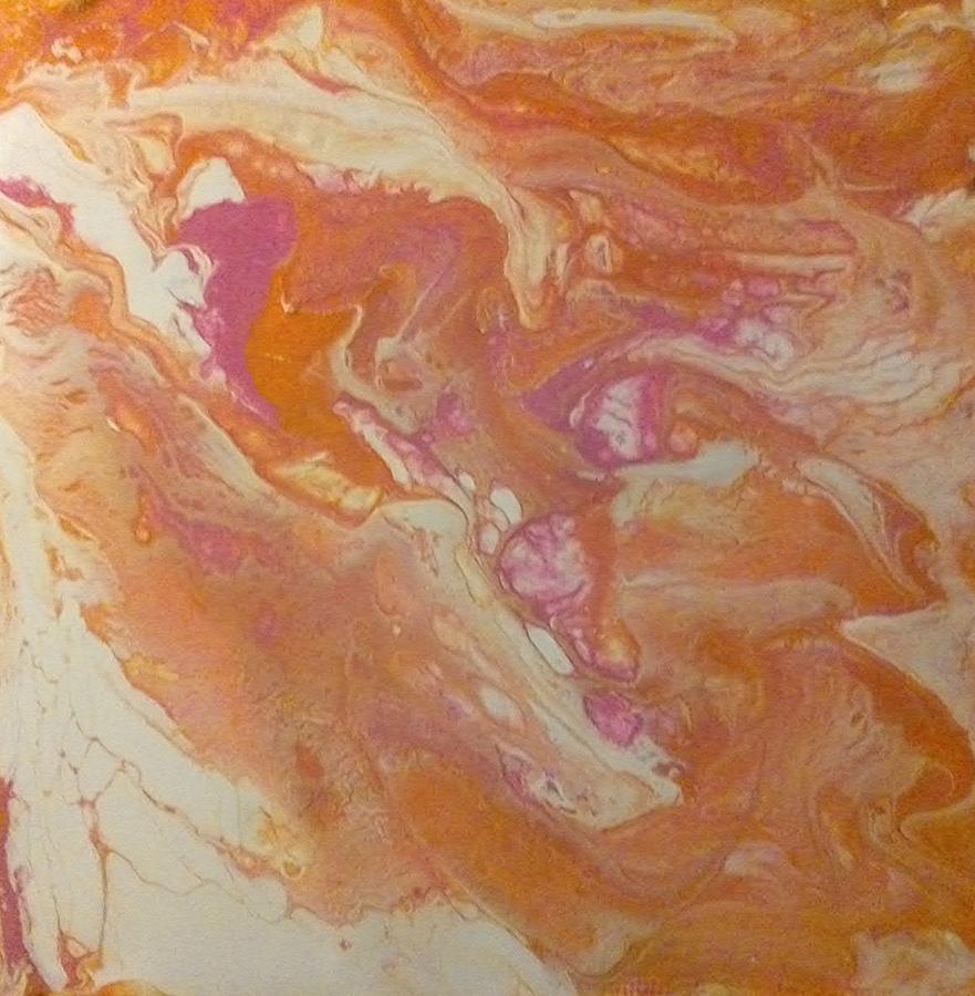 Abstract Painting - Dreamsicle 2 by C Maria Wall