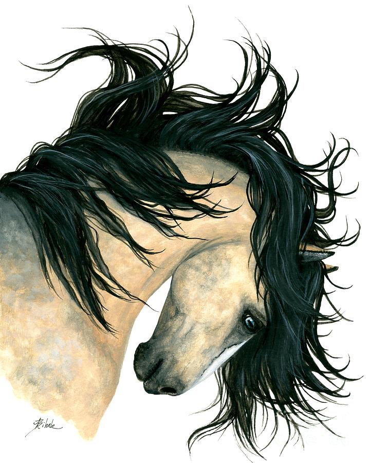 Horse Painting - DreamWalker Buckskin Horse by AmyLyn Bihrle