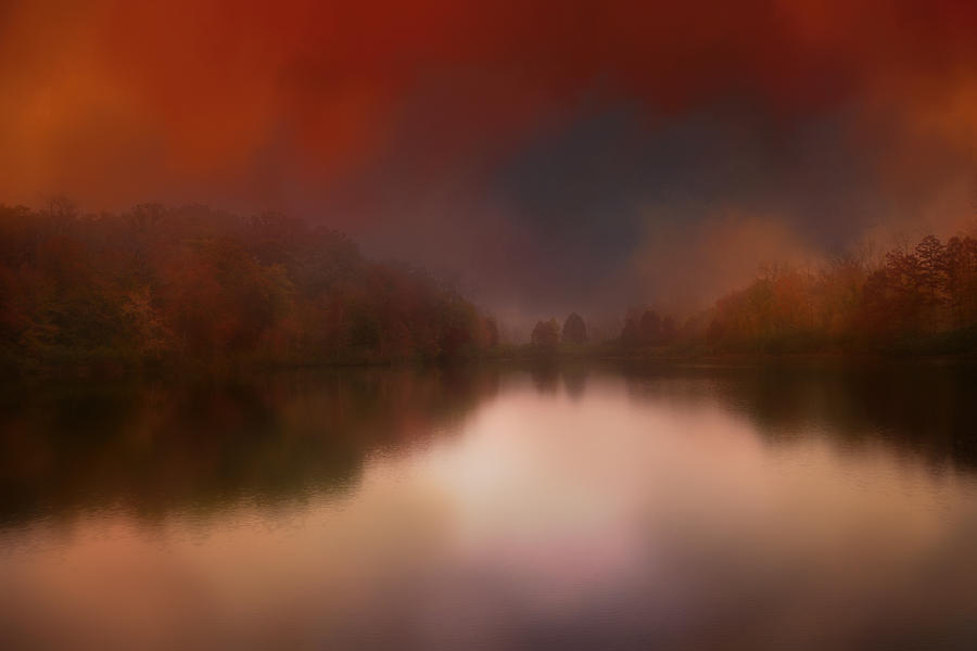 Fall Photograph - Dreamy Autumn Lake by Jai Johnson