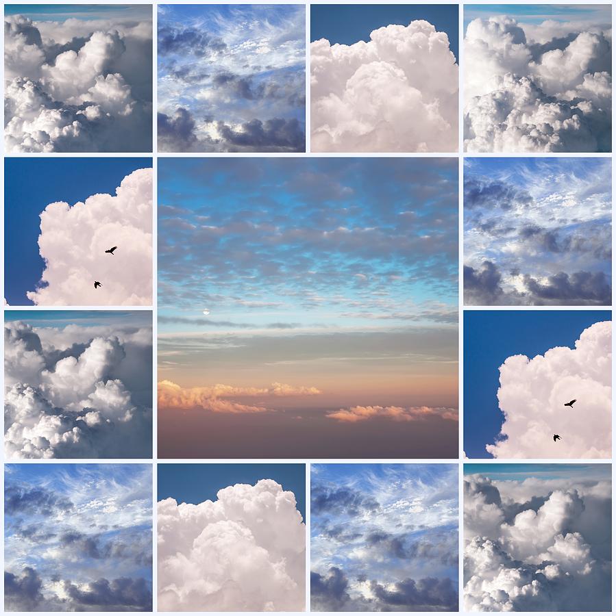 Dreamy Clouds Collage Photograph by Jenny Rainbow