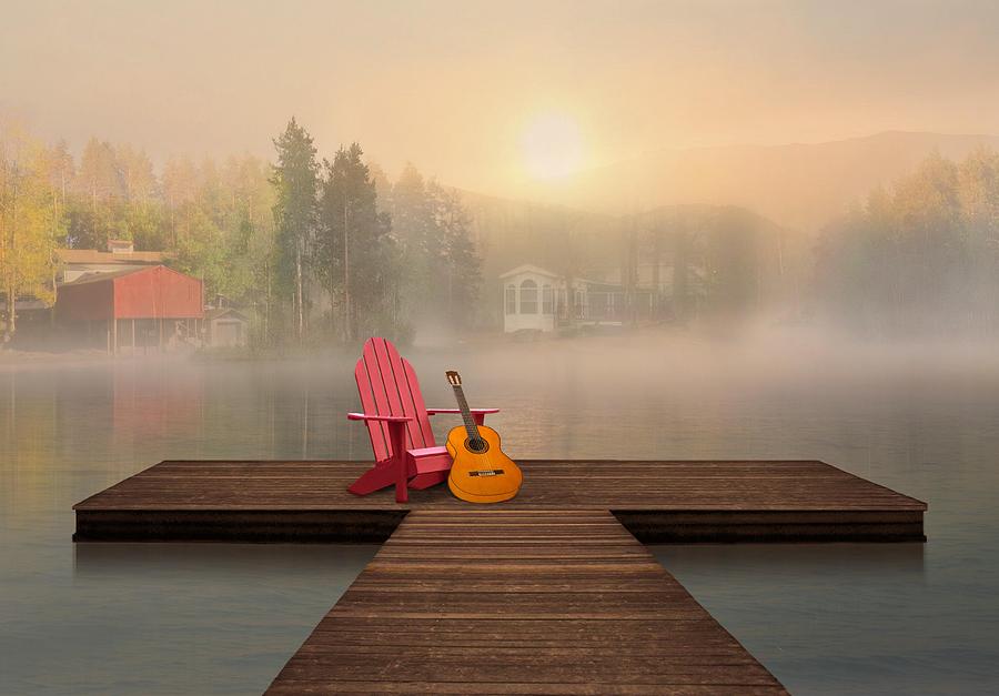 Dreamy Country Lake Digital Art by Nina Bradica
