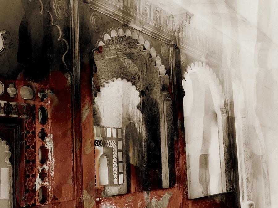 Dreamy Exotic Travel Sepia Terracotta Abstract Arches Rajasthan India 1f Photograph by Sue Jacobi