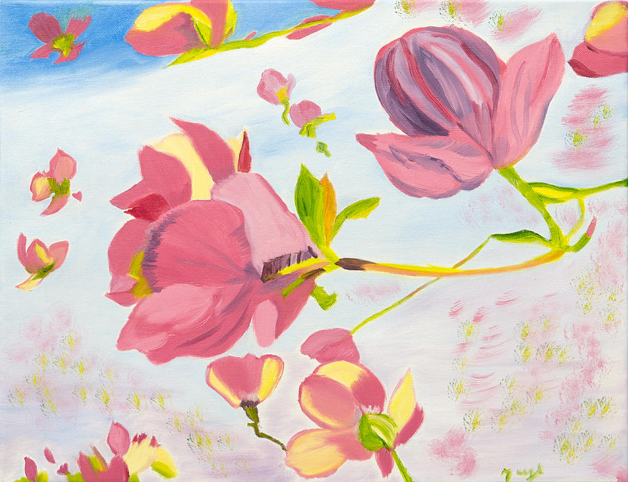 Dreamy Magnolias Painting by Meryl Goudey