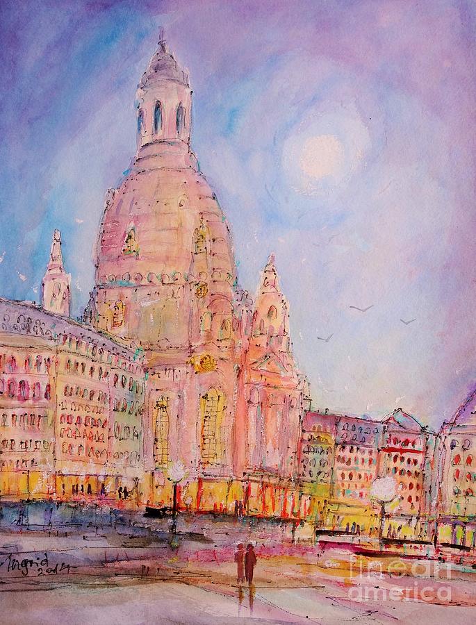 Dresden Frauenkirche Painting by Ingrid Becker