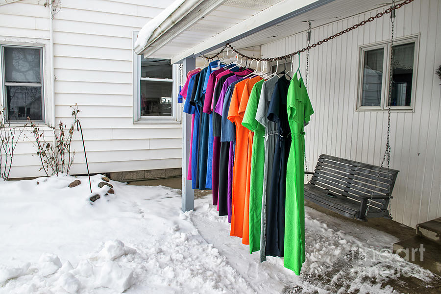 Dress on Wash Day in Snow Photograph by David Arment