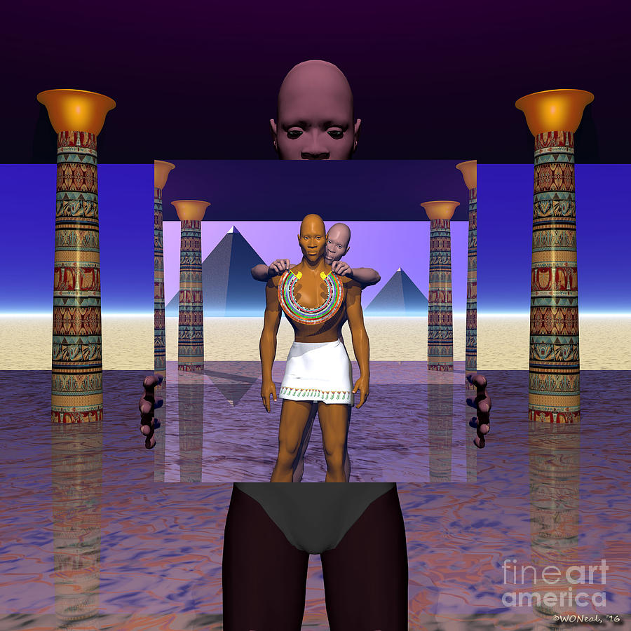 Fantasy Digital Art - Dressing The Pharaoh by Walter Neal
