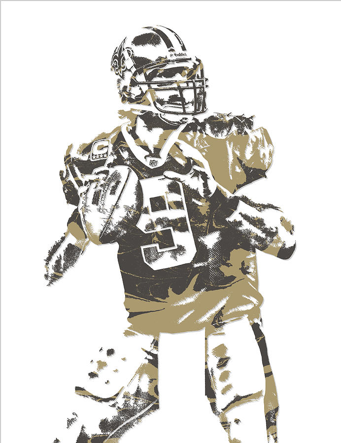 Drew Brees New Orleans Saints Pixel Art 6 Mixed Media by Joe Hamilton -  Pixels Merch