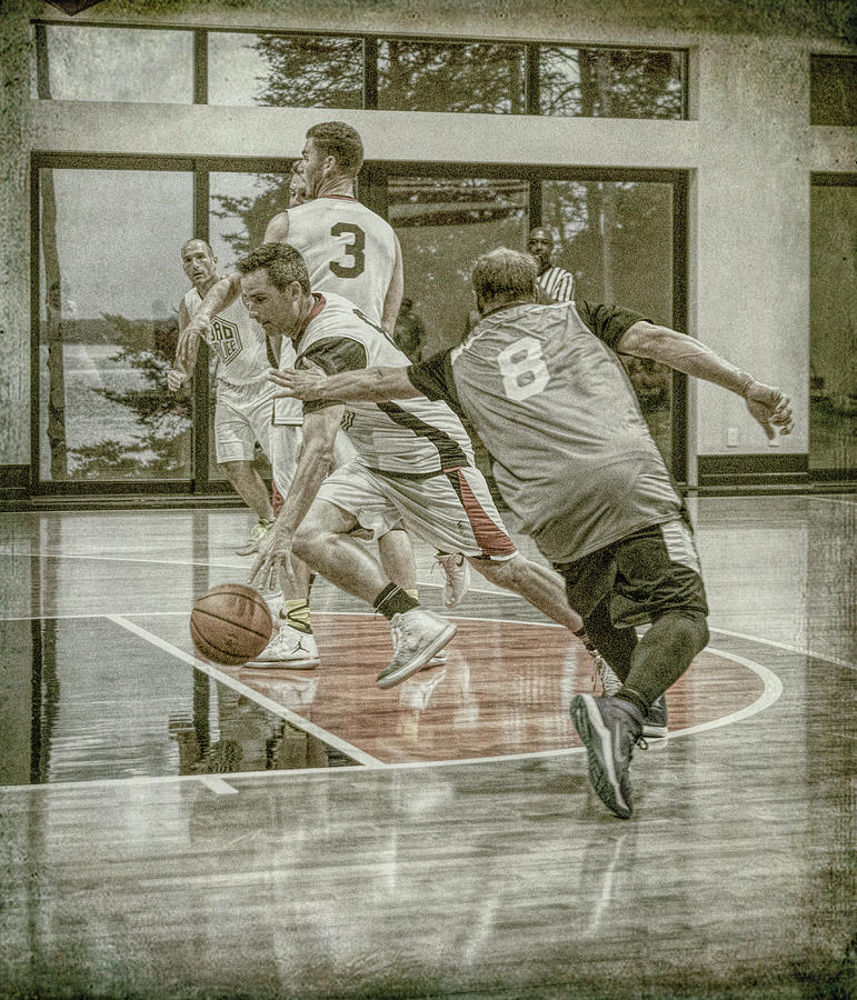 Basketball Photograph - Dribble Drive by Ronald Santini Basketball Photograph - Dribble Drive by Ronald Santini
